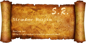 Strauber Rozita névjegykártya